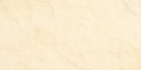 Fototapeta premium Beige crumpled paper texture background with wrinkles and creases for design