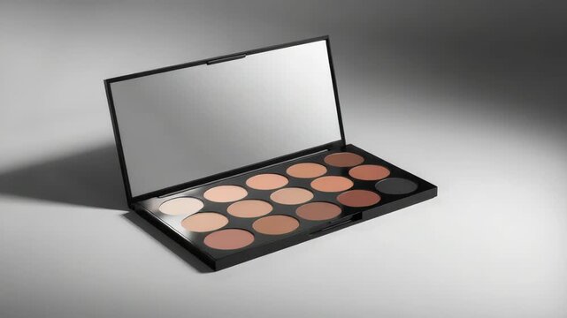 Neutral concealer palette cream to matte makeup contour compact cosmetic with twelve cream shades