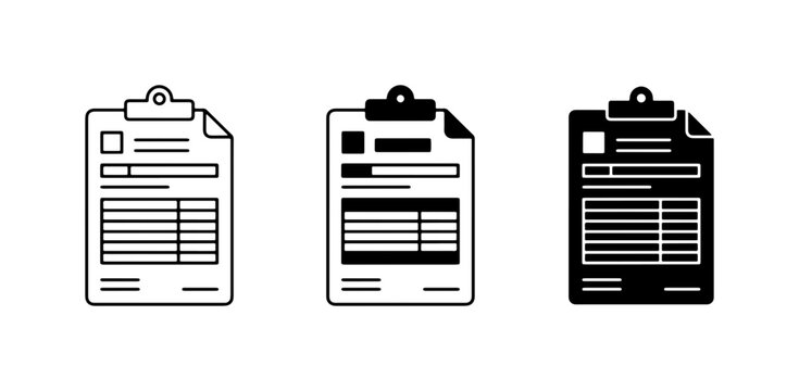 Invoice Icons, Financial Document Vector Set, Business Report Templates, Accounting Forms, Data Sheets