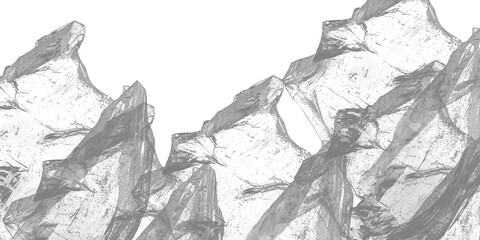 Naklejka premium Shattered glass fragments on transparent background high-quality