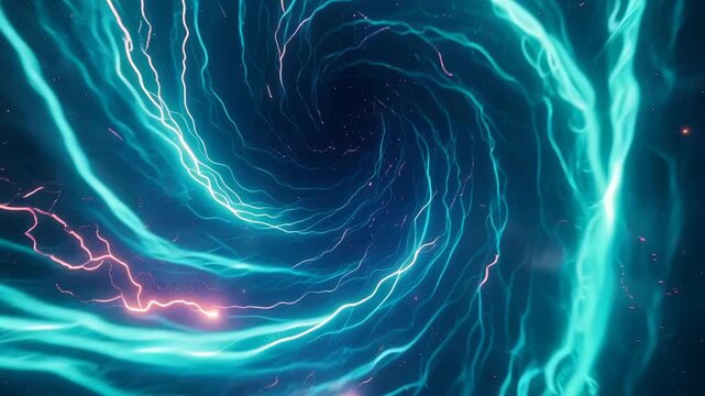 Vortex nebula lightning energy spiral cosmic neon blue magenta vortex spiral galaxy lightning trails