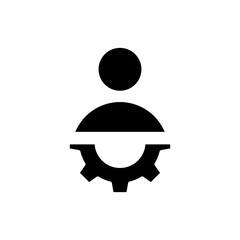Fototapeta premium CRM Management Gear Technology Icon