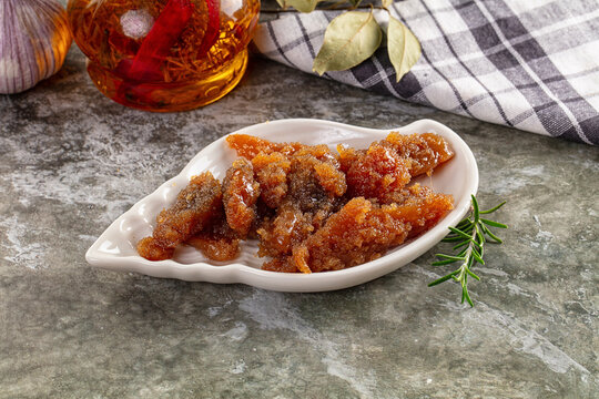 Salted herring fish caviar snack