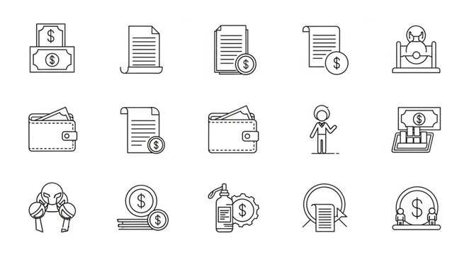 Business icons and symbols collection.