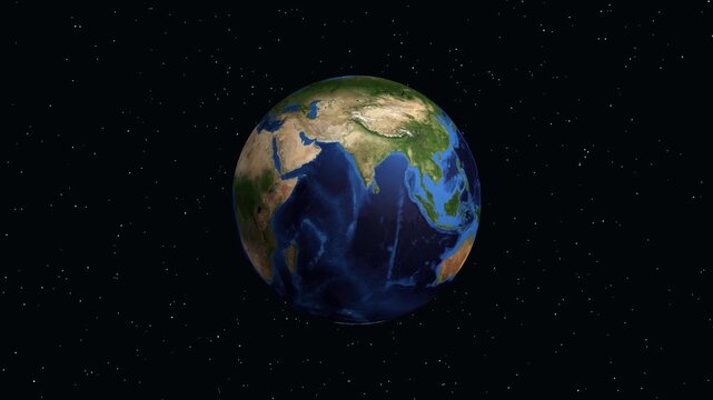 Earth Zoom Animation Focusing on Al Hillah Iraq with Population Data