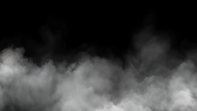 黒背景に広がる白煙、スモーク（ショート動画）