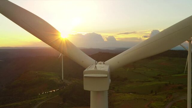 wind turbine renewable energy close-up blade HD