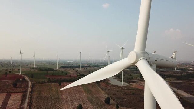 wind turbine renewable energy close-up blade HD