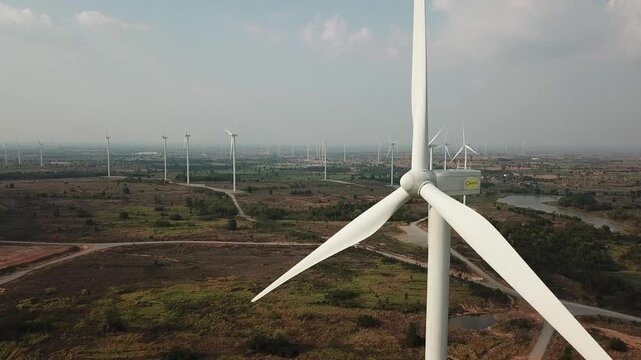 wind turbine renewable energy close-up blade HD