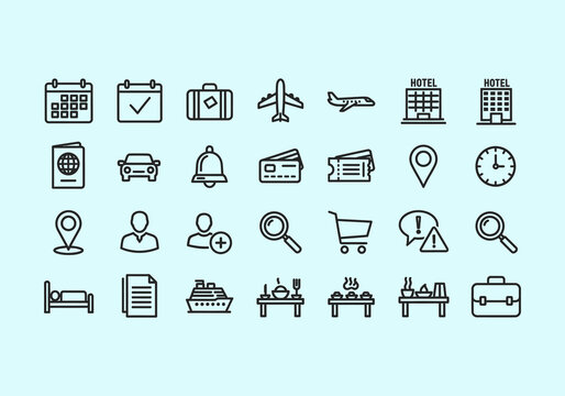 Ilustration business and finance icons set