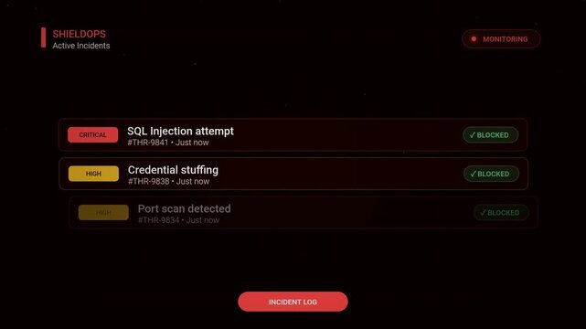 Cybersecurity Dashboard Monitoring Digital Threats and System Protection