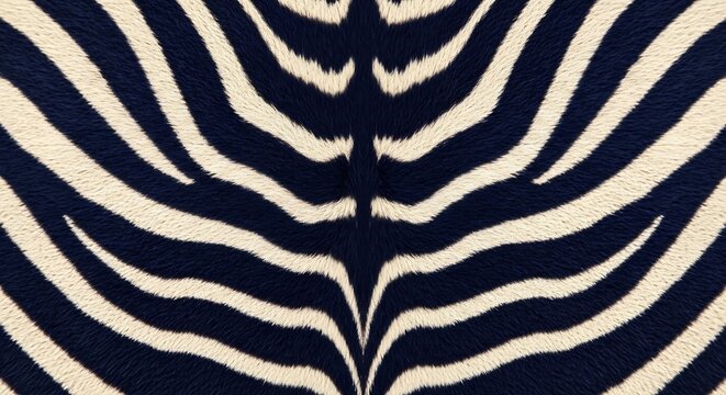 seamless zebra fur pattern with stripes in deep navy and ivory