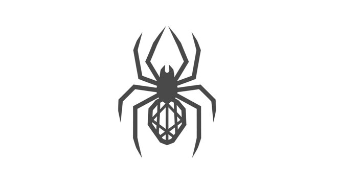 Black widow spider closeup view.
