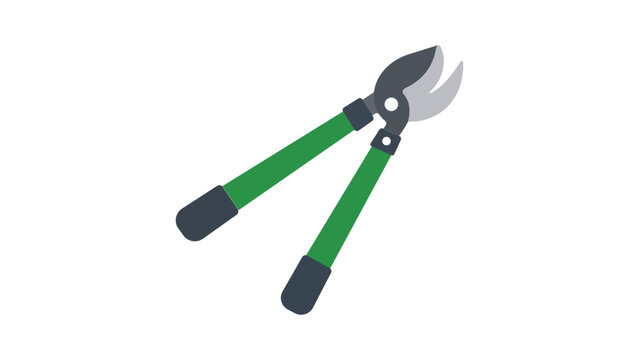 Professional lopper vector icon for tree pruning and shrub maintenance featuring a clean hand-drawn outline illustration of bypass shears for gardening landscaping and orchard care projects.