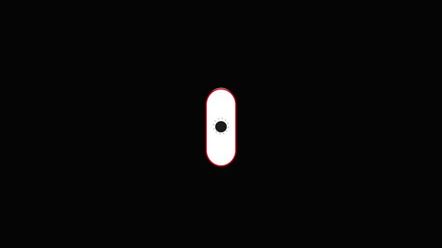 Increasing brightness bar animation, Brightness level slider animation for light intensity adjustment.