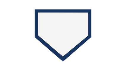 Professional baseball home plate vector icon with clean lines and minimalist design, ideal for sports tournament logos, diamond game graphics, and athletic league branding illustrations. © Haris