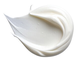 Bakery cream filling smear isolated on transparent background