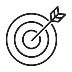 Bullseye target with arrow icon © NUR