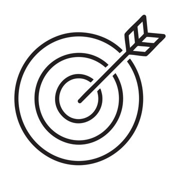 Bullseye target with arrow icon