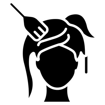 Hair Coloring Vector Icon