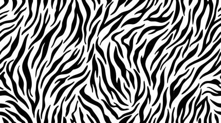 Zebra stripes pattern black and white animal print vector illustration © Unknown designer