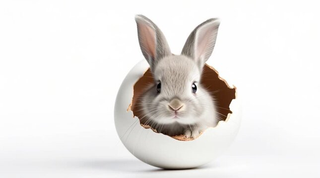 Rustic Easter Bunny Burrow with Rabbits, Decorative Eggs and Natural Woodland Branches