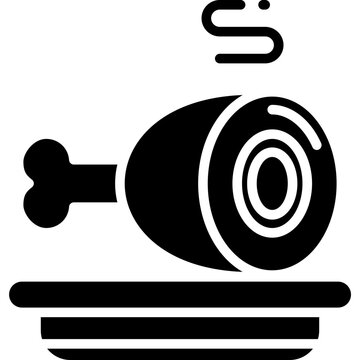 Cooked Ham Vector Icon