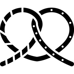 Naklejka premium Pretzel Vector Icon
