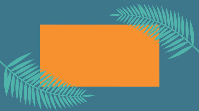 Single bright orange solid color rectangle positioned centrally on a clean white background, minimalist geometric vector design, flat color graphic element for web and print.