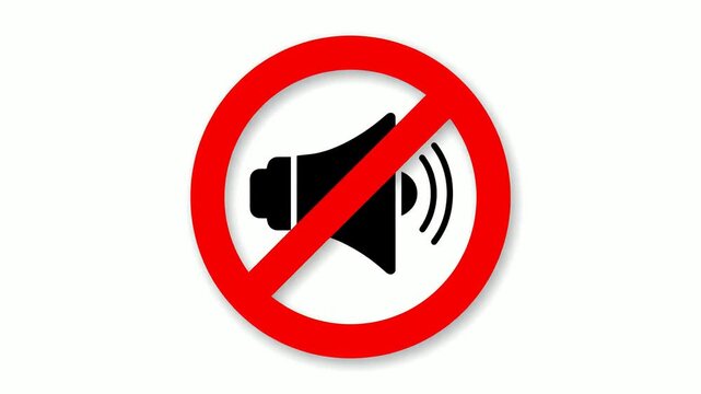 No loudspeaker sound silence sign.