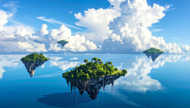 Tropical Island In Crystal Clear Ocean
