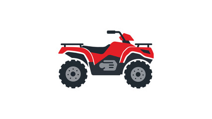 Professional quad bike all-terrain vehicle vector icon illustration for off-road racing and outdoor adventure tourism graphics, sleek minimalist line art silhouette for branding and web design. © Mdraza