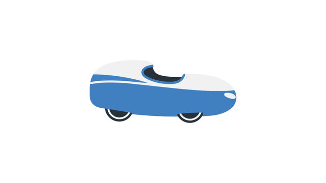 Modern Velomobile Vector Illustration, a clean and minimalist hand-drawn outline icon perfect for sustainable transport, eco-friendly commuting, and innovative bicycle technology graphic designs.