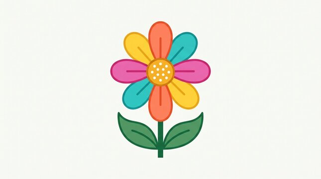 Colorful flower illustration