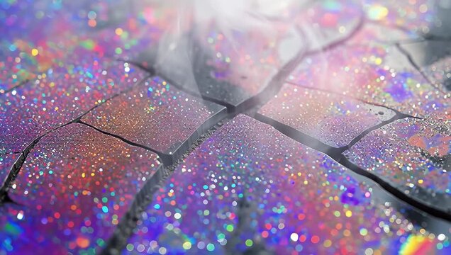 Colorful Smoke Rising from Shimmering Surface