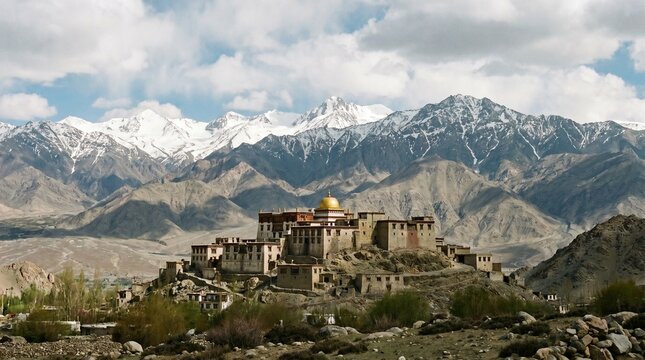 Mountain views in the Himalayas are popular with hikers and nature lovers. For example, Shoja Jalori Pass and Raghupur Fort in Himachal Pradesh, India are great places to visit