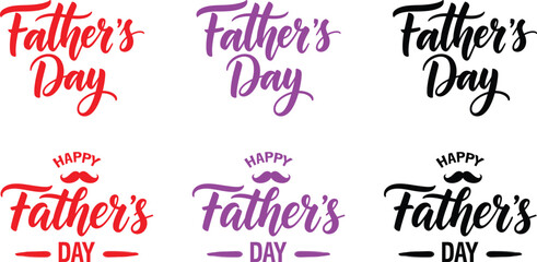 Father's day greeting card typography designs © Purepixel