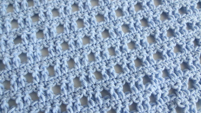 light blue handmade crochet texture