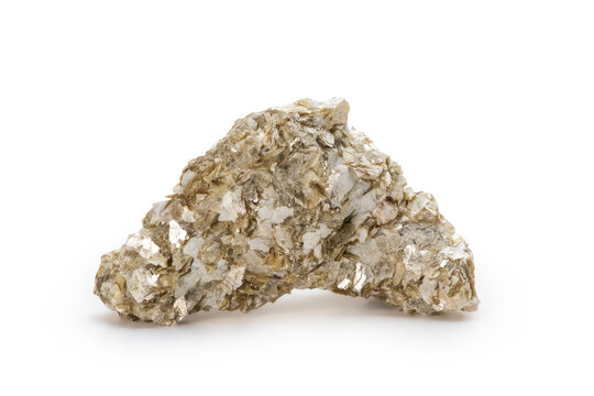 Raw Muscovite Mica Mineral Specimen with Flaky Metallic Luster