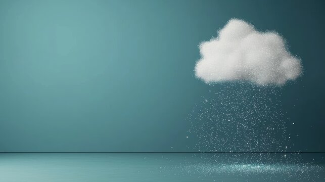 warehouse Cloud based Inventory Management Cloud icon with warehouse silhouette and data streams, visualizing cloud based inventory control