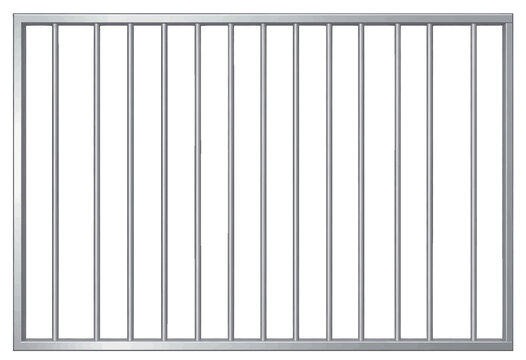 Prison Bars Vector Icon, Isolated Transparent Background, Security Fence Symbol for Confinement or Detention Concept