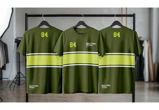T-Shirt on a Hanger Mockup Design for Branding Presentation and Marketing