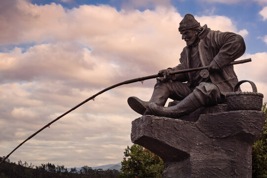 Fisherman Listening to the Whispering Waters of Cantabria&rsquo;s Quiet Tina Menor