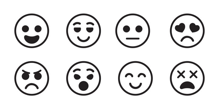 Black smiley face icon.vector illustration