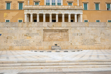 Obraz premium Parliament building of Syntagma Square in Athens. Greece