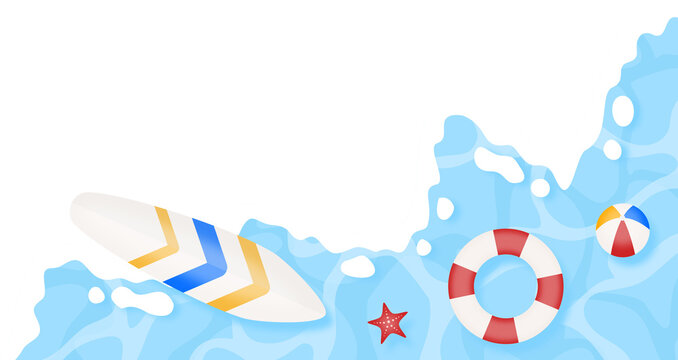 Summer Beach Corner Illustration