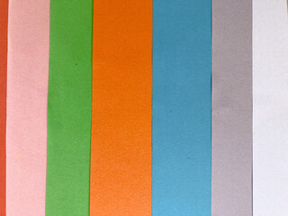 Fototapeta premium Colorful paper stripes design. Paper texture concept. Paper art. Color palettes design. Color shades 