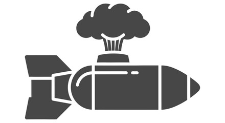 Black silhouette of a bomb with an explosion depicting potential destruction © JOHIRUL_STUDIO