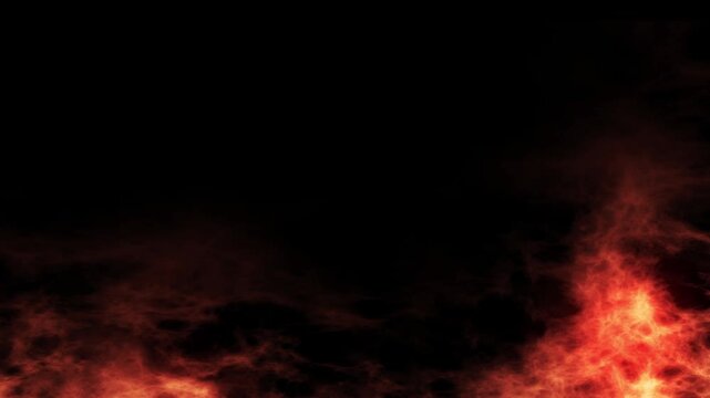 4K fire gold spark isolated on black background