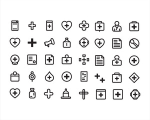 Obraz premium MEDICARE icon set
